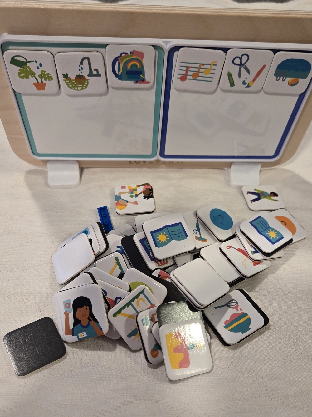 Lovevery Daily Helper Magnetic Wooden Board Chore Chart Organization for Kids